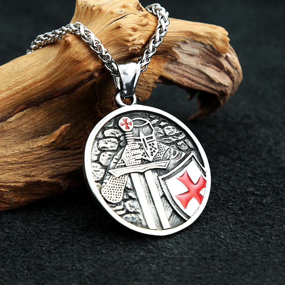 Knights Templar Cross Pendant — Stainless