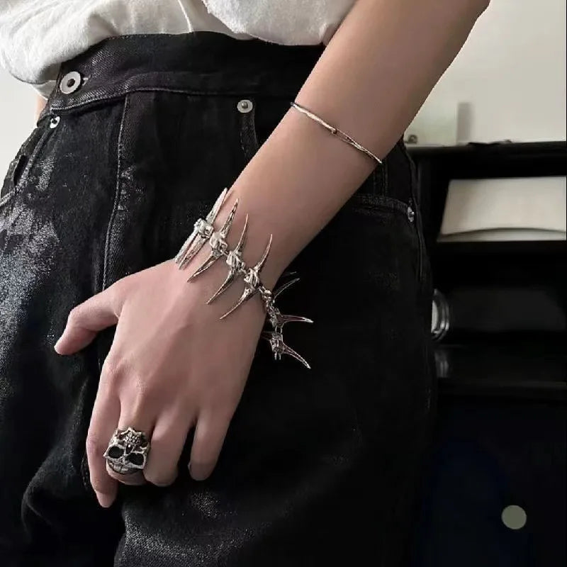 Twisted Fishbone Link Chain Bracelet — Two-Tone