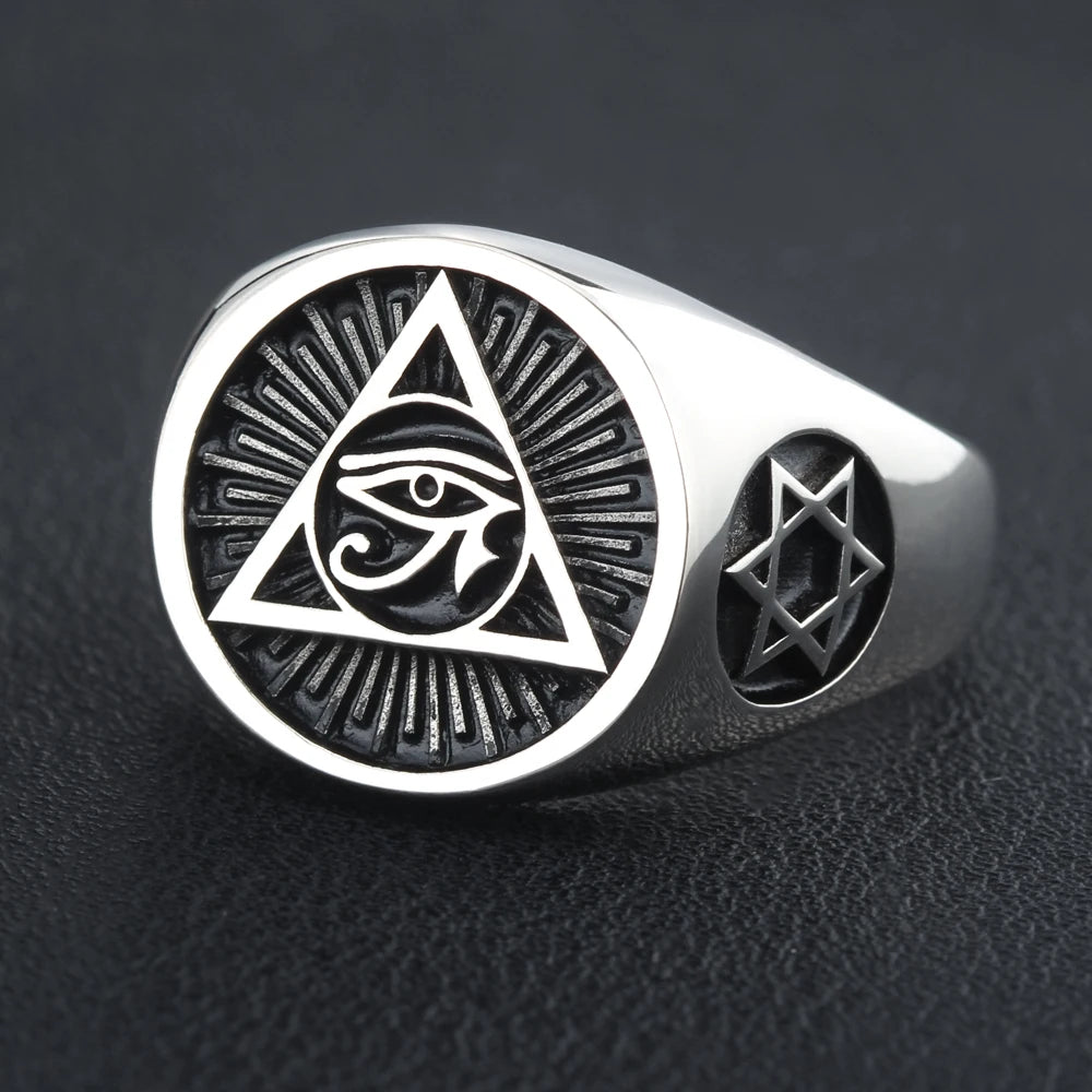 Eye of Horus Cross Ring — 925 Silver