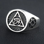 Eye of Horus Cross Ring — 925 Silver