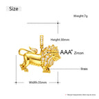 Iced Out Lion Rope Chain Pendant
