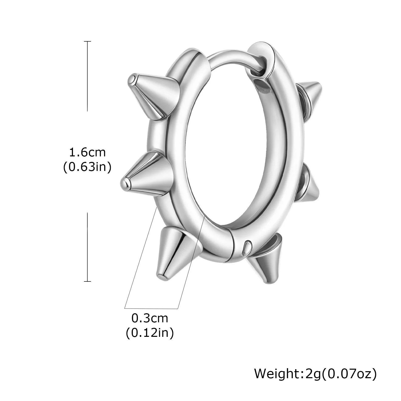 Rivet Hoop Earring — Stainless Steel