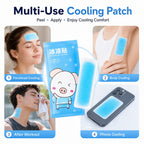 Cooling Gel Ice Sticker 10H Disposable Non Woven Patch for Summer Outdoor Camping Hiking Heat Relief Body Cooling Care