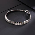 4/5/7mm Snake Chain Shiny Polished Link Couple Bracelet Simple Stainless Steel Trend Jewelry Gifts Multiple Sizes