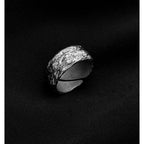 Versatile, Simple and Trendy Men's Summer Fashion Personalized Retro Ring Designer Niche Dark Style Hammer Ring