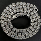 4mm Tennis Chain Necklace & Bracelet Set — Two-Tone