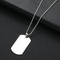 New Arrival 316L Stainless Steel Dog Tag Military Tag Pendant Necklace Fashion Unisex Accessories For Men and Women