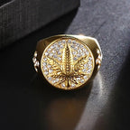 Milangirl New Hip Hop Rock Five Star Rings Men Luxury Women Rhinestones Zircon Pentagram Rings Women Wedding Party