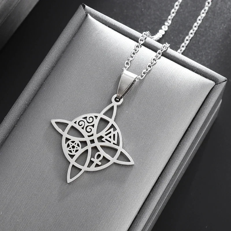 Celtic Trinity Knot Pendant Necklace — Zinc Alloy