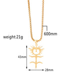 Gothic Hollow Sigil Pendant Necklace — Box Chain