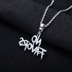 Iced Out Letter Pendant — 14K Gold