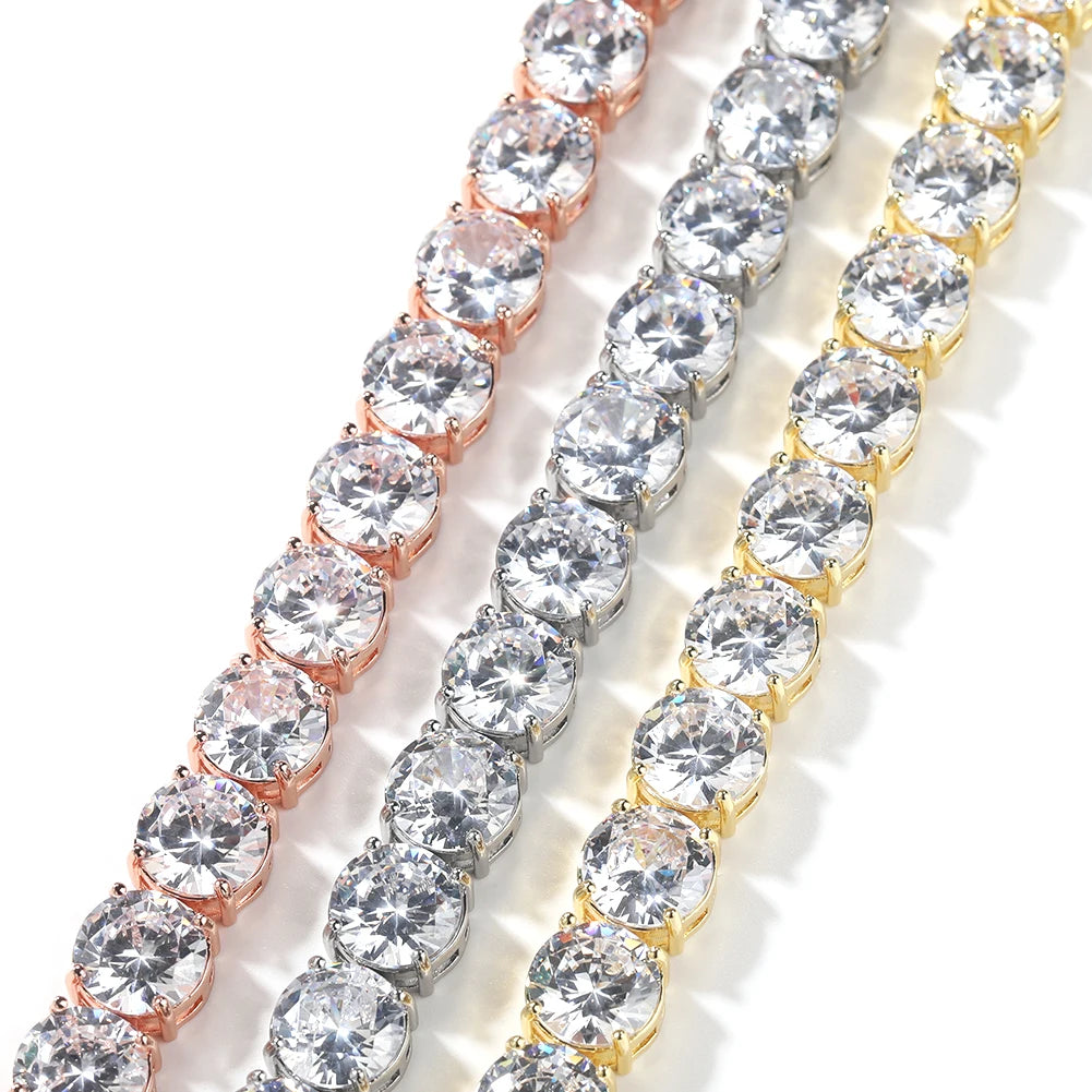 UWIN 10mm Tennis Chain Bracelet Zirconia Iced Out Cubic Baguette Bail Zirconia Fashion Luxury Hiphop Jewelry