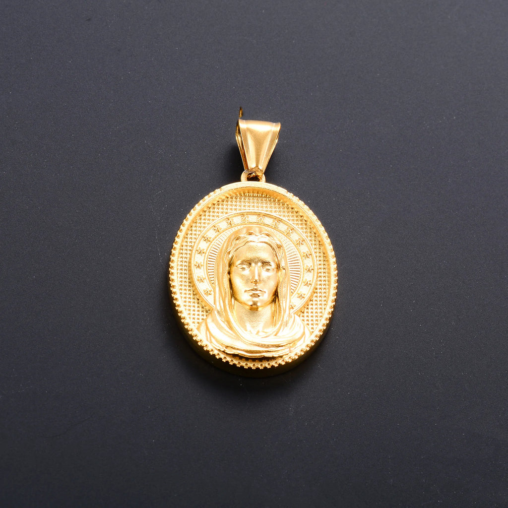 Jesus Cross Gold Pendant Necklace