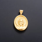 Jesus Cross Gold Pendant Necklace