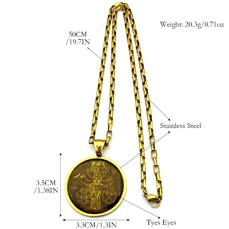 Moon Goddess Pendant Necklace — Stainless Steel