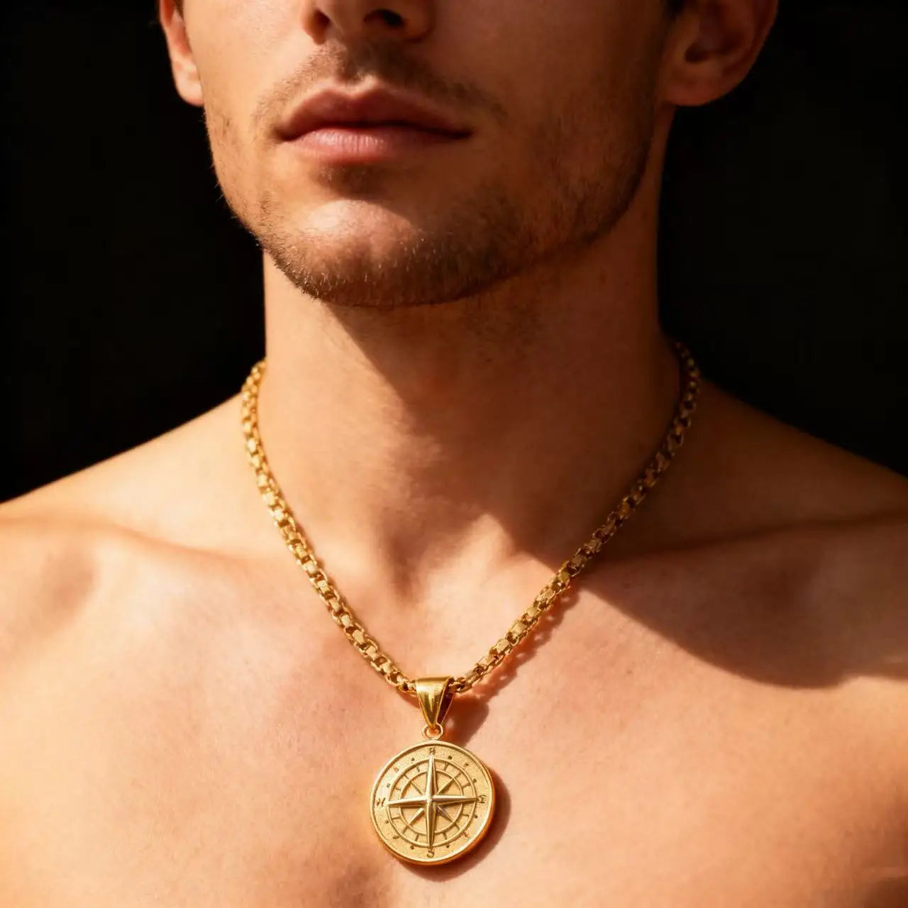 Compass Viking Steel Pendant 316L Vintage