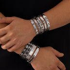 Chunky Men Bracelet,Thick Stainless Steel Strap Chain Link Wristband,Punk Male Jewelry Gift