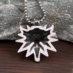 Fashion Vintage Viking Wolf Head Pendant Necklace Mens Punk Biker Stainless Steel Geralt of Rivia Slavic Necklaces