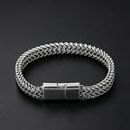 Stylish Stainless Steel Bali Foxtail Chain Bracelet for Men,Double Franco Link Chain Bracelets,Armband Male Jewelry