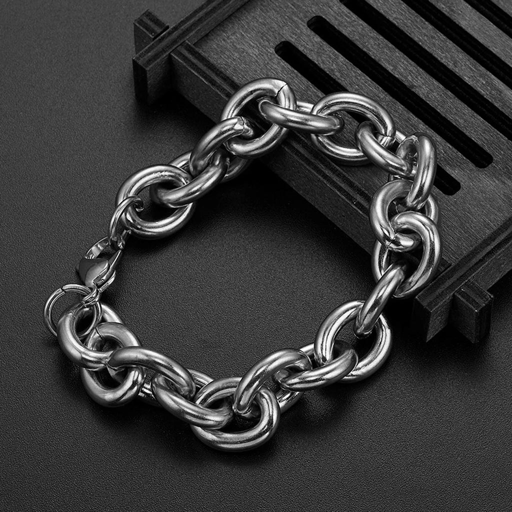 Silver Chain Bracelet 15mm — Silver