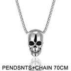 Gothic Skull Stainless Steel Pendant Necklace