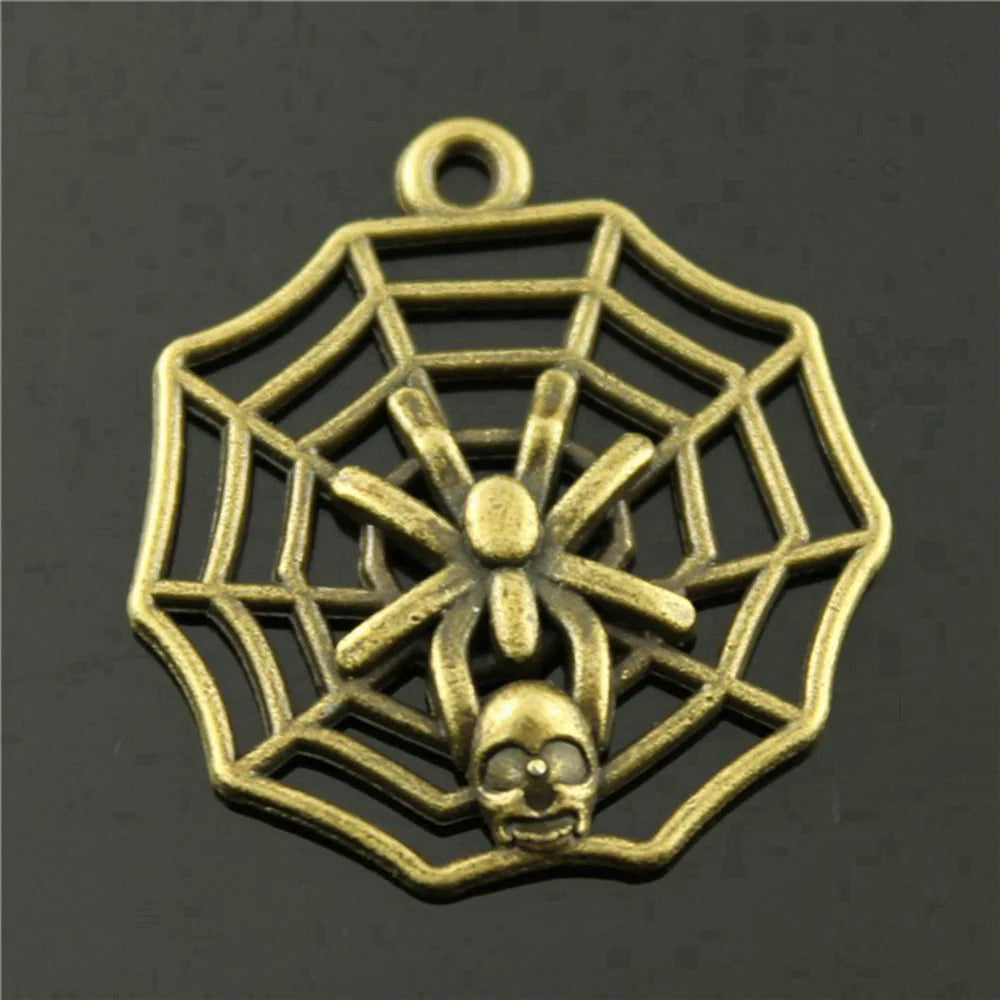 Boho Spider Web Charms Pendant Female Jewelry Bulk Cheapest Items