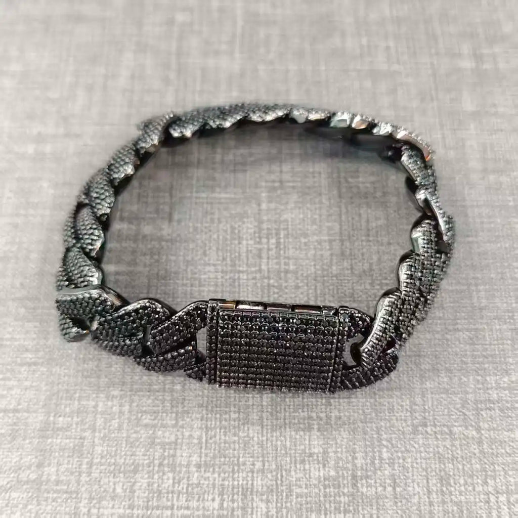 UWIN 20mm Miami Prong Cuban Chain Necklace 3 Rows Micro Pave Iced Out Round Cubic Zirconia Link Fashion Hip Hop Jewelry for Gift