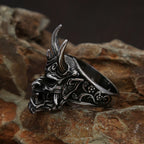 Gothic Skull Mask Ring — Stainless Steel