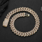 Iced Out Cuban Chain Necklace Stainless Steel 20MM