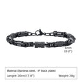 Punk Byzantine Bracelets for Men Boys,Stainless Steel Handmade Links Bracelet,Stylish Casual Jewelry Gifts