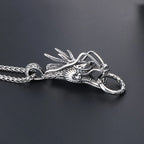 Dragon Head Pendant Necklace — Stainless Steel