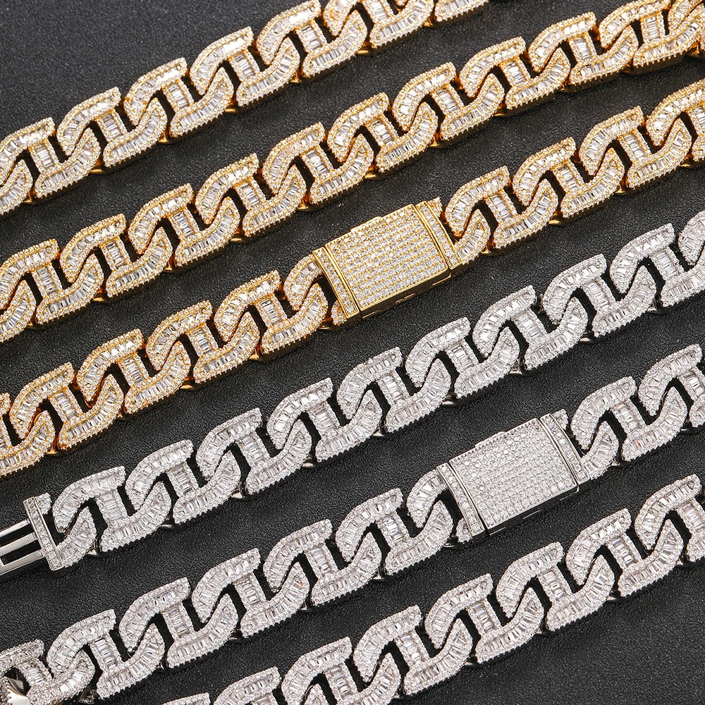 Iced Out Cuban Chain Necklace Stainless Steel 16MM