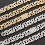 Iced Out Cuban Chain Necklace Stainless Steel 16MM