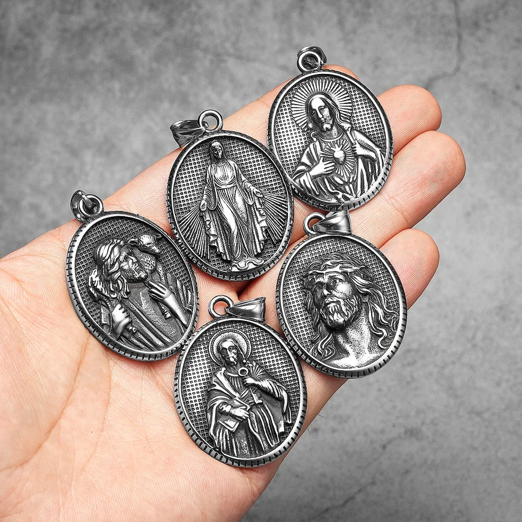 Jesus Avatar Pendant Necklace Stainless Steel