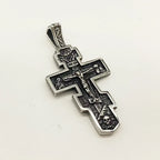 Vintage Stainless Steel Jesus Cross Pendant Necklace Men Biker Amulet Cross Orthodox Chain Necklace Jewelry Gift