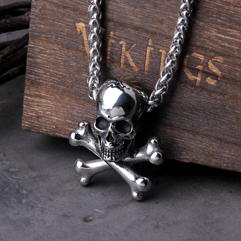 Skull Chain Pendant Necklace — Stainless Statement