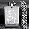King of Hearts Pendant Necklace — Stainless Steel