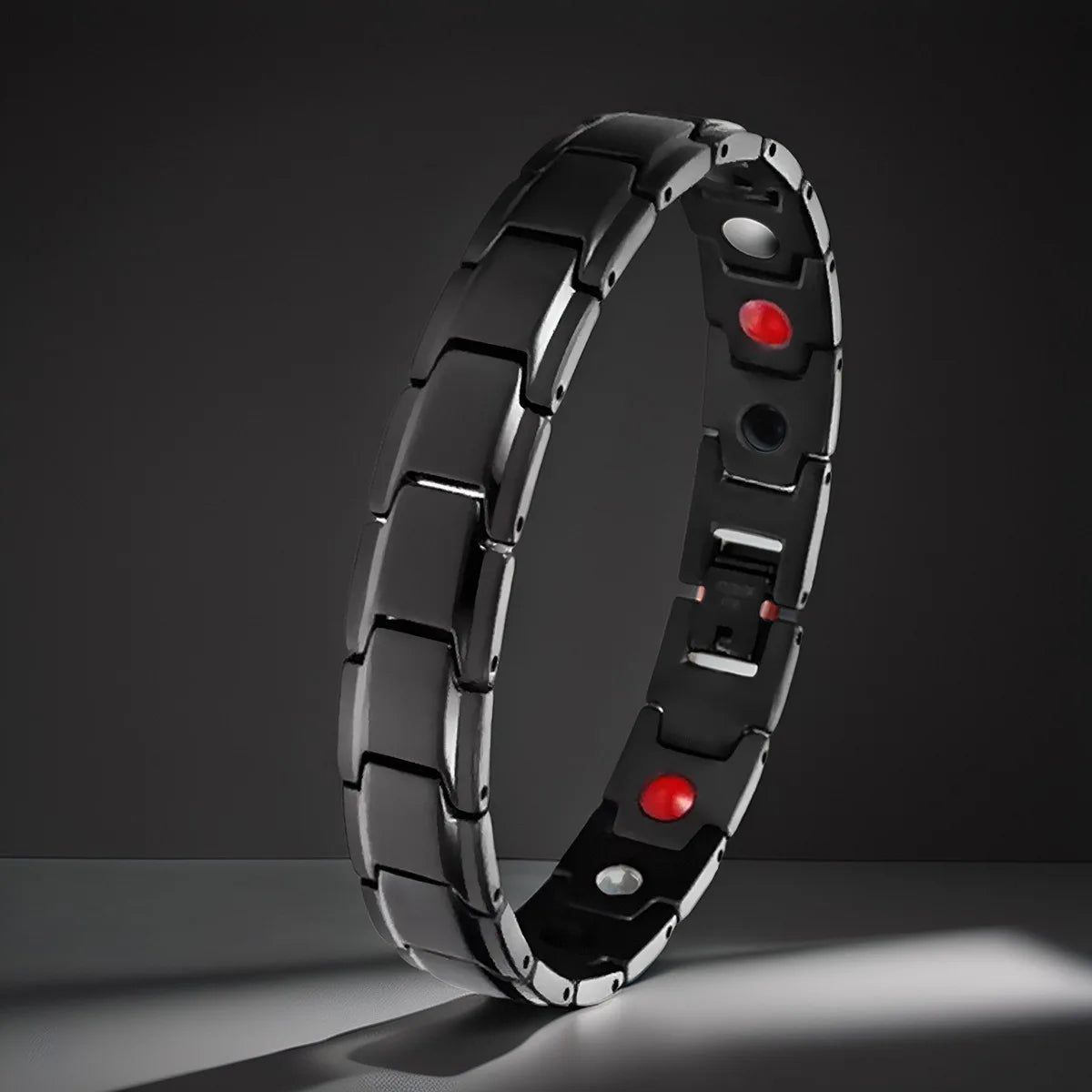 Men's Casual Magnetic Black Bracelet — Zinc Alloy