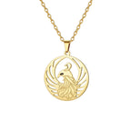 Winged Bird Totem Pendant Necklace — Stainless Steel
