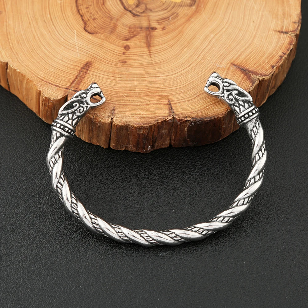 Dragon Viking Steel Bracelet Double Punk Wristband