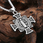 Saint Benedict Pendant — Stainless Steel