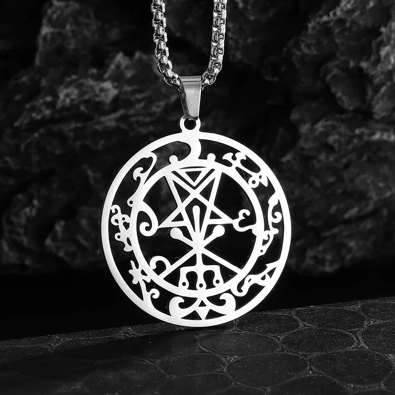 Sun Moon Star Trinity Pendant Necklace