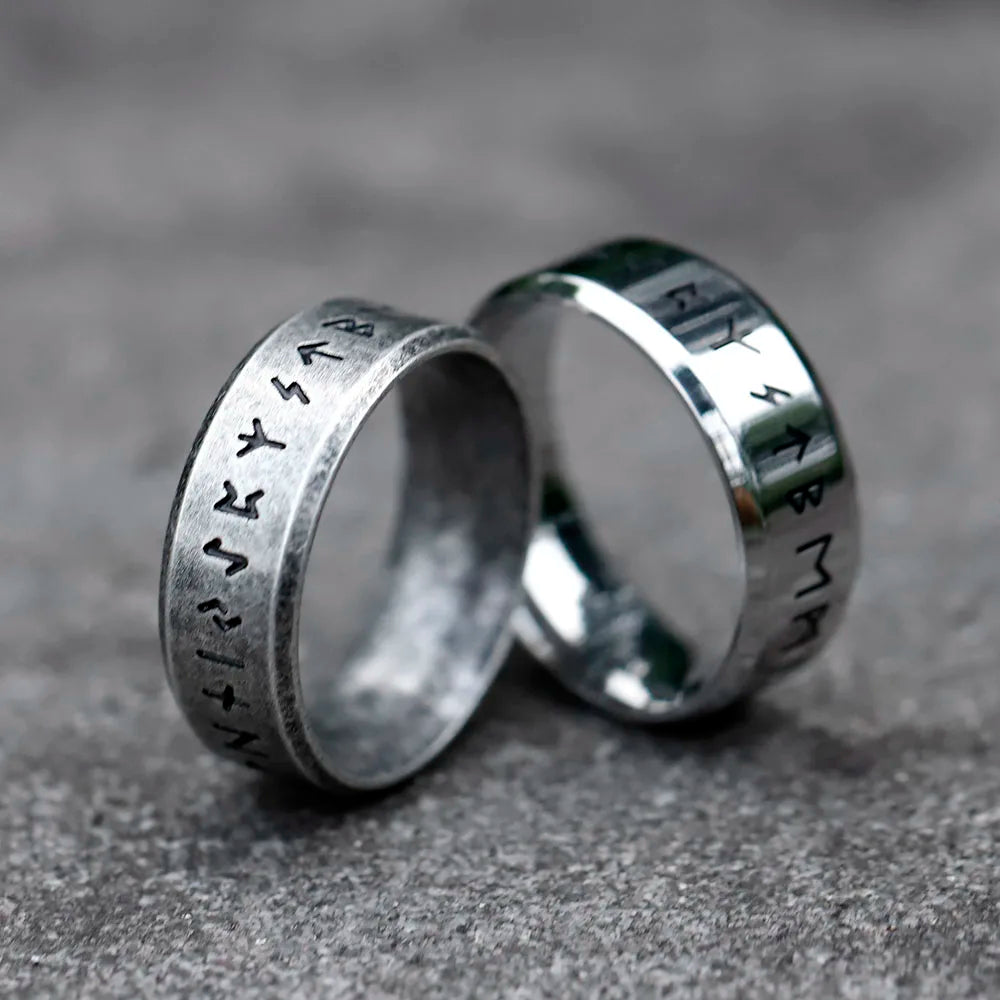 Viking Odin Rune Letter Ring — Stainless Steel