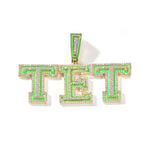 THE BLING KING Custom Fluorescent Name Pendant Necklace Iced Out Cubic Zirconia Chain Necklace Hiphop Punk Jewelry For