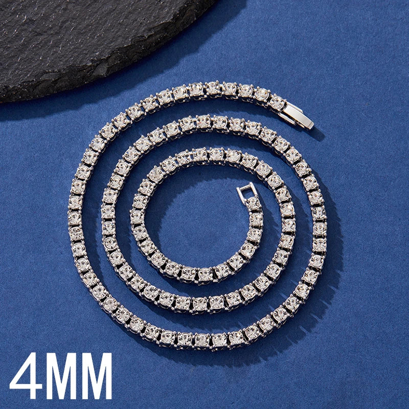4mm Tennis Chain Necklace & Bracelet Set — Two-Tone