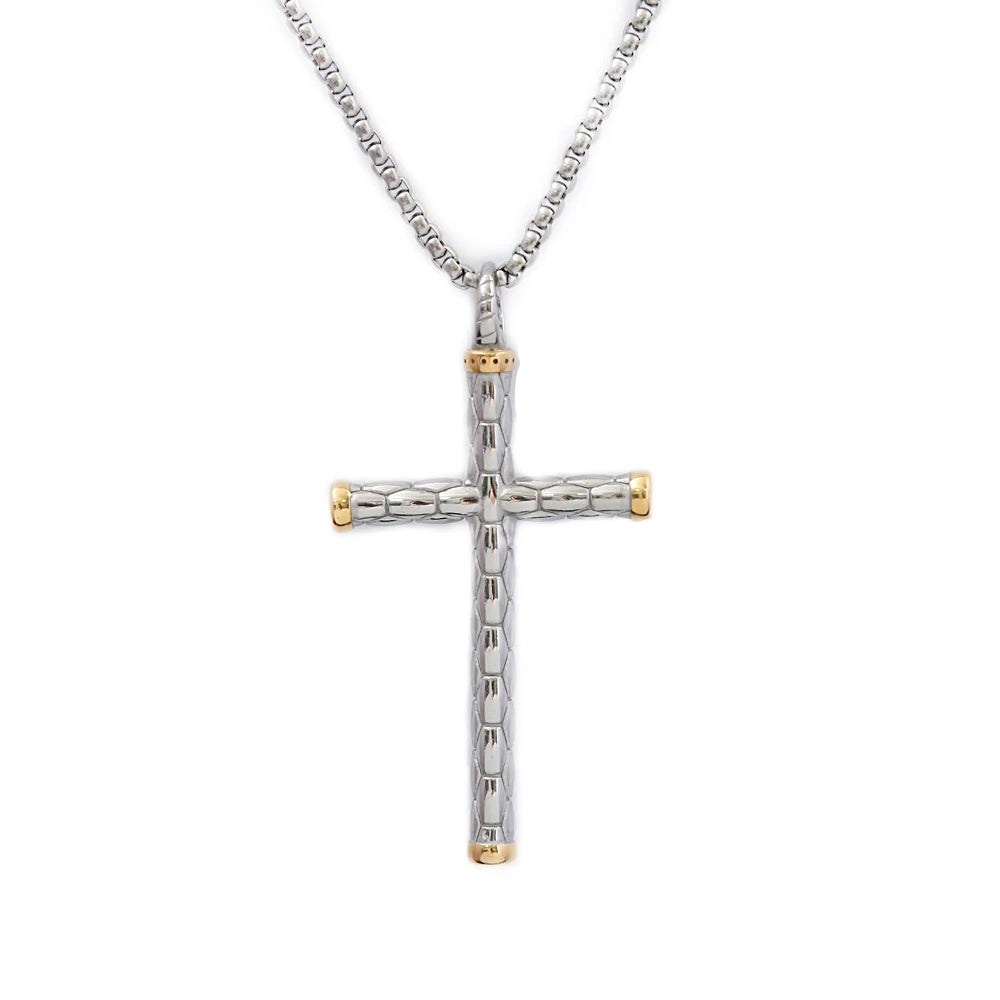 Cross Pendant Necklace — Stainless Steel