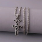 Punk Stiletto Cross Anime Accessories Judgement Chain Necklace Hunter X Hunter Pendant Men's Jewelry Gift for Boys Casual Style