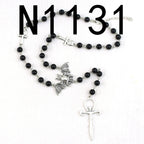 Anime Stainless Steel Cross Chain Pendant Necklace for Women Cosplay Jewelry Charms Amulet Necklaces Gifts New