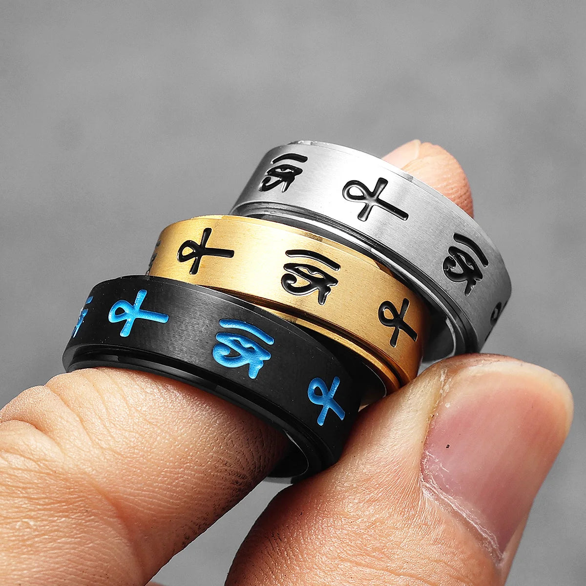 Eye of Horus Ring Stainless Steel