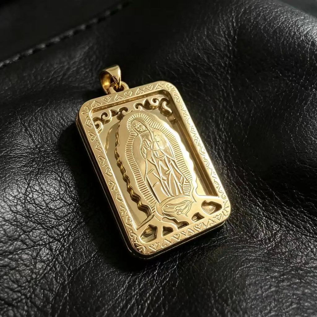 Virgin Mary Stainless Steel Pendant Necklace